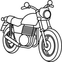 motorcykel översikt illustration digital färg bok sida linje konst teckning vektor