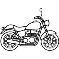 motorcykel översikt illustration digital färg bok sida linje konst teckning vektor