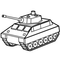 tank översikt färg bok sida linje konst illustration digital teckning vektor