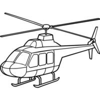 helikopter översikt illustration digital färg bok sida linje konst teckning vektor