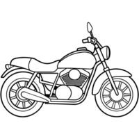 motorcykel översikt illustration digital färg bok sida linje konst teckning vektor