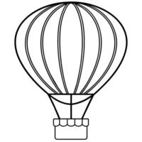 heiß Luft Ballon Gliederung Illustration Digital Färbung Buch Seite Linie Kunst Zeichnung vektor