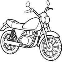 Motorrad Gliederung Illustration Digital Färbung Buch Seite Linie Kunst Zeichnung vektor