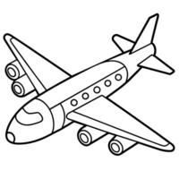 flygplan översikt illustration digital färg bok sida linje konst teckning vektor