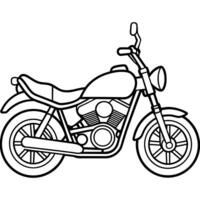 motorcykel översikt illustration digital färg bok sida linje konst teckning vektor