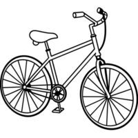 Fahrrad Gliederung Illustration Digital Färbung Buch Seite Linie Kunst Zeichnung vektor