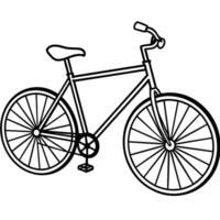 Fahrrad Gliederung Illustration Digital Färbung Buch Seite Linie Kunst Zeichnung vektor