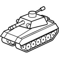 tank översikt färg bok sida linje konst illustration digital teckning vektor