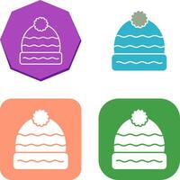 Winterhut-Icon-Design vektor