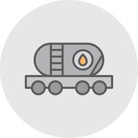 Öl Panzer Linie gefüllt Licht Symbol vektor