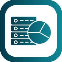 Daten Analytik Glyphe Gradient Ecke Symbol vektor
