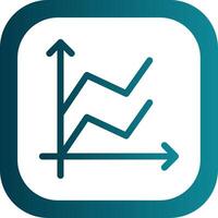 Bereich Graph Glyphe Gradient Ecke Symbol vektor