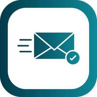 Email Glyphe Gradient Ecke Symbol vektor