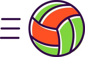 Volley Ball gefüllt Design Symbol vektor