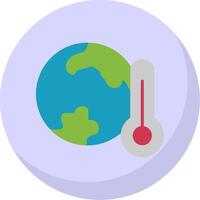 global uppvärmningen platt bubbla ikon vektor
