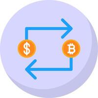 Bitcoin Austausch eben Blase Symbol vektor