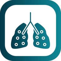 Pulmonologie Glyphe Gradient Ecke Symbol vektor