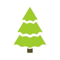 Weihnachtsbaum minimalistisches Logo Design Grußkarte Urlaub vektor