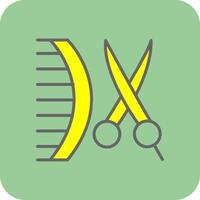 Friseur gefüllt Gelb Symbol vektor