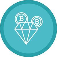 Bitcoin Diamant Linie multi Kreis Symbol vektor