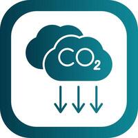 co2 Glyphe Gradient Ecke Symbol vektor