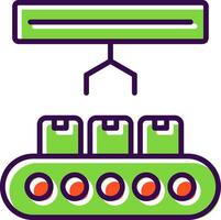 Produkt gefüllt Design Symbol vektor