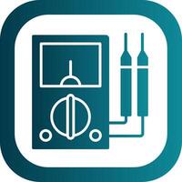 Multimeter Glyphe Gradient Ecke Symbol vektor