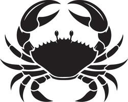 krabbor illustration. krabbor silhuett på vit bakgrund vektor