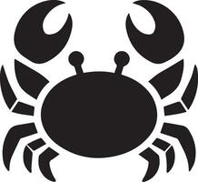 Krabben' Illustration. Krabben Silhouette auf Weiß Hintergrund vektor