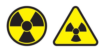 strålning symbol. radioaktivitet varna tecken. vektor