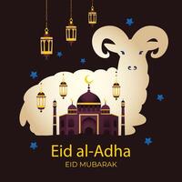 eid Mubarak eid al adha Post Banner Design Vorlage vektor