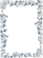 handgemalt Karte Poster im Volk skandinavisch Stil im Blau Farbe auf Weiß bacground vektor