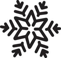 Winter Schneeflocken schwarz isoliert Silhouette Symbole auf ein Weiß Hintergrund vektor
