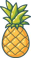 Ananas Obst Karikatur Symbol Illustration vektor