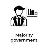 majoritet regering ikon design redo till använda sig av vektor
