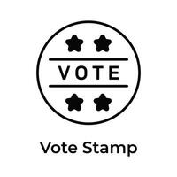 erhalten diese tolle Symbol von Abstimmung Briefmarke im modern Stil vektor