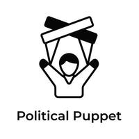 Gut entworfen Symbol von politisch Marionette im modern Stil vektor