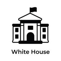 erhalten diese schön Symbol von Weiß Haus, vereinigt Zustände Präsident Haus vektor