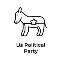 amerikanisch politisch Party Design, einfach zu verwenden und herunterladen vektor