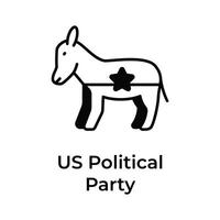 amerikanisch politisch Party Design, einfach zu verwenden und herunterladen vektor