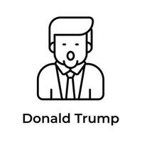 Donald trumf, president- kandidater och affärsman, oss val vektor