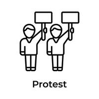 Person halten Plakat zeigen Konzept Symbol von Protest vektor