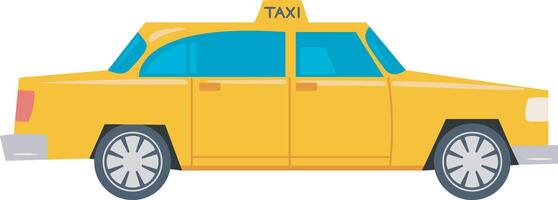 Gelb Taxi Taxi Transport Fahrzeug Auto Bedienung Illustration Grafik Element Kunst Karte vektor