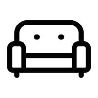 einfach Couch Symbol. das Symbol können Sein benutzt zum Webseiten, drucken Vorlagen, Präsentation Vorlagen, Illustrationen, usw vektor