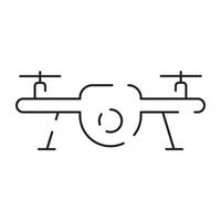 Drohne Linie Symbol. inbegriffen das Symbole wie Drohne, Fernbedienung, Regler, Radar, Karte, Signal und mehr. vektor