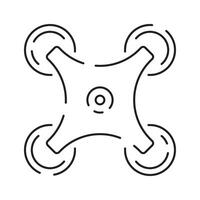 Drohne Linie Symbol. inbegriffen das Symbole wie Drohne, Fernbedienung, Regler, Radar, Karte, Signal und mehr. vektor