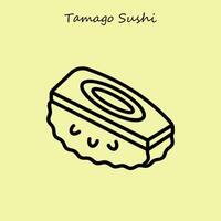 tamago sushi illustration vektor