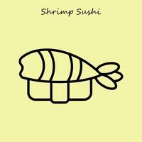 räka sushi illustration vektor
