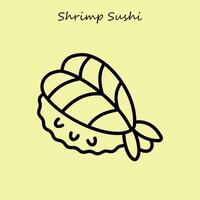 Garnele Sushi Illustration vektor