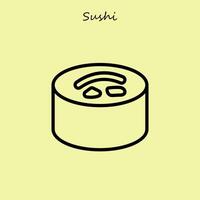 japansk mat sushi illustration vektor